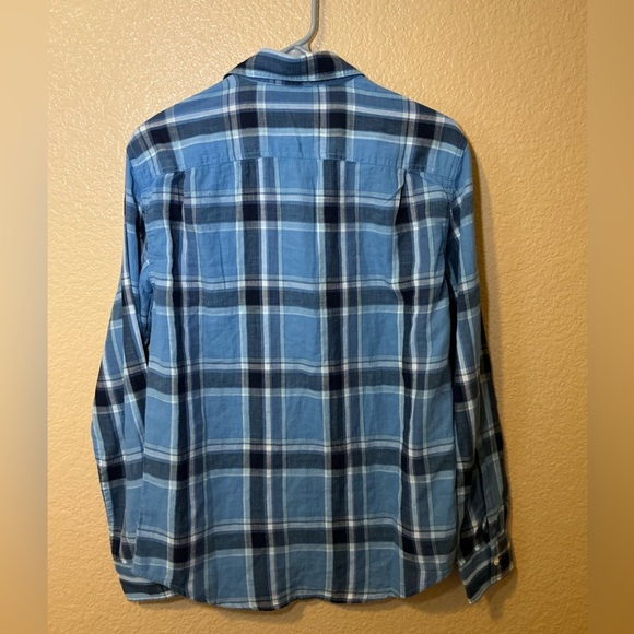 American Eagle Blue Plaid Men's Shirt - Picture 2 of 3